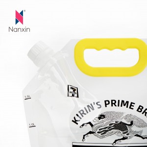 Tipărire personalizată Folie de aluminiu cu gura de scurgere Plastic 1L 2L 2.5L 5L Apa Lichid Pungă de reumplere Băuturi Ambalare pentru suc Pungă de scurgere