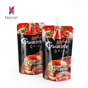 Ukudla kwePlastiki Ibanga lama-500g I-Hot Sauce Packaging Bags Knorr Amaphakethe weSauce