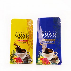 Coffee Bean Square ထုပ်ပိုးသော ကော်ဖီအိတ်များ အောက်ခြေပလတ်စတစ်အိတ်များ