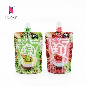 Plastic Biodegradable Juice Liquid Spout Pouch Bag Doypack Miaraka amin'ny Spout Top