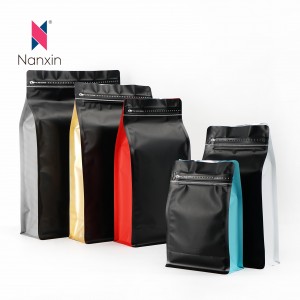 Biodegradable Recycled Custom 1kg Coffee Bags Valve Kraft Paper Flat Bottom Bag Zipper Resealable Coffee Bags With Valve