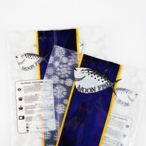 La bolsa de plástico de nylon completamente transparente biodegradable de la bolsa del sello trasero de la categoría alimenticia para la comida congelada