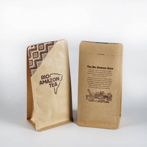 Aluminium Foil Diantrekake Square Grease Bukti Base Brown Kraft Paper Bags Food Grade Kanthi Rolled Edge