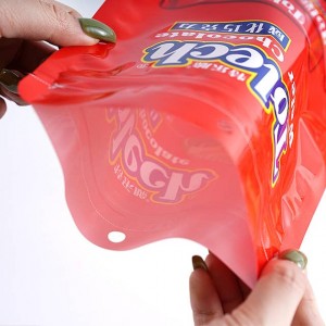 Transparent Packaging stand up pouch With Aircraft Hole