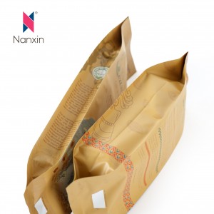 Najwyższej jakości plastikowa torba do pakowania kawy z klinem bocznym z zaworem na ziarna kawy