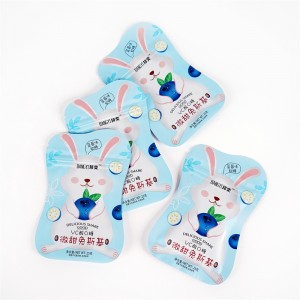 Plastik 3 Sisi Sealed Pouch Special Shaped Ziplock Bags Kanggo Candy
