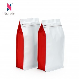 China Factory 1kg Coffee Bags With Valve And T-Zipper Flat Bottom Bag In Stock Many Colors For You To Choose