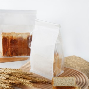 Ruudupõhjaga toidukvaliteediga küpsised võileib-leivapakend Pruun jõupaberist pagarikott