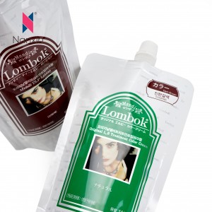 Shampoo Stand Up in Plastica Sacchetto di Tintura di Capelli Sacchetti di Imballaggio Liquidu di Fogliu d'Alluminiu cù Beccu