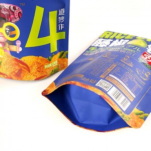 500G itenklasse gelamineerd materiaal rits tas stean-up pouches foar snack