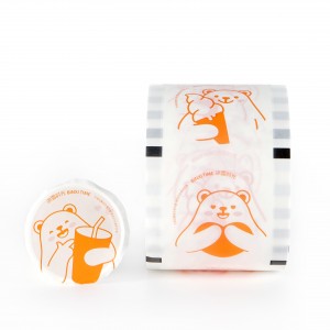 Прилагодено печатен дизајн пластична PP Хартија PLA чашка меурчиња од млеко за запечатување филм ролна