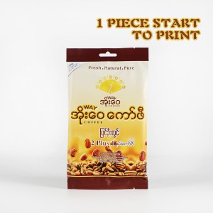 Muoviset alumiiniset Myanmar-takaisintiivisteet kahviteepakkauspussit-BFD004