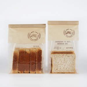 Miljeufreonlike 50gsm vetdichte Take Away Lunch Food Packaging Brown Kraft Paper Sandwich Bag
