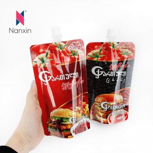 Plastic Food Grade 500g Hot Sauce Emballageposer Knorr Sauce Pakker