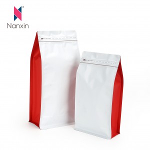 China Factory 1kg Coffee Bags With Valve And T-Zipper Flat Bottom Bag In Stock Many Colors For You To Choose
