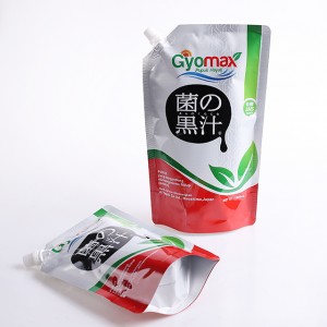 بسته‌های مایع انعطاف‌پذیر شکل نازل Doypack Food Grade Juice کیسه‌های پلاستیکی کیسه‌ای پایه‌دار