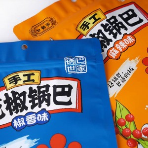 Folija Simpatična stoječa vrečka za embalažo za hrano, plastična vrečka z zadrgo