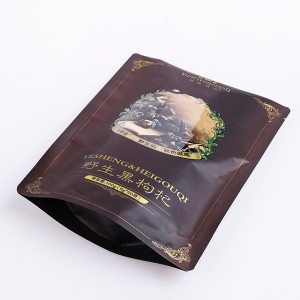Translucent Zipper Square Bottom Packing Bag Candy Bag Flat Bottom Bag For Cotton Candy