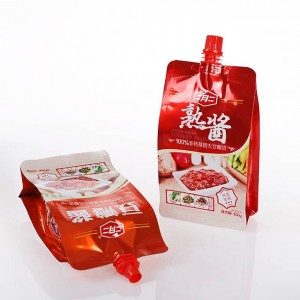 200ml Juice Spout Pouch Printing Stand Up Plastic Bag With Nozzle Para sa Tomatoes Sause