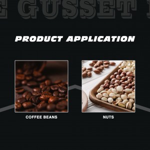 ផលិតផលថ្មីរបស់ប្រទេសចិន Custom Side Gusset Plastic Coffee Bean Bag