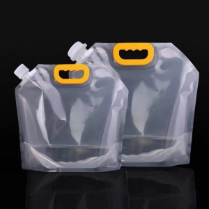 Пластикова складна 1,5 л 2,5 л 3 л 5 л прозора портативна упаковка для зберігання, мішок-контейнер для води з носиком