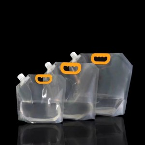 Plastična zložljiva 1,5 L 2,5 L 3 L 5 L prozorna stoječa prenosna embalaža za shranjevanje Vrečka za posodo za vodo z izlivom