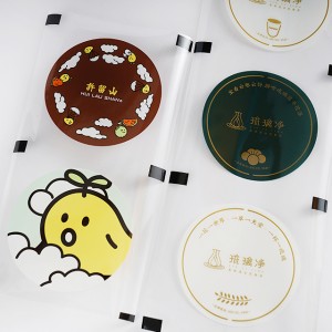 Película de vedação descartável personalizada para copo de chá com bolhas, filme de vedação personalizado de alta qualidade para xícara de chá de leite