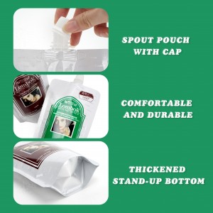 Plastična stoječa vrečka za šampon za barvanje las, vrečka za pakiranje tekočine iz aluminijaste folije z izlivom
