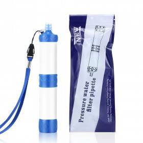 Outdoor blue simple carbon water filter