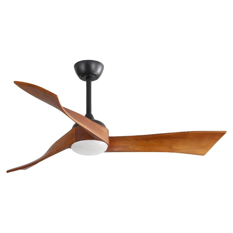 European Style Designer Light Fans 3 Solid Wood Blades Remote Control Cele Fan ine LED Mwenje