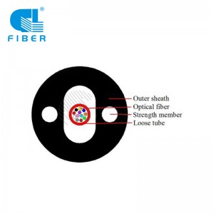Flame-retardant Indoor/outdoor Lose Tube Fiber optic Cable 4 cores GJXZY OS2 SM G657 Type