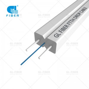 1-12 Core Indoor FTTH Fiber Drop-kabel met staaldraad FRP KFRP