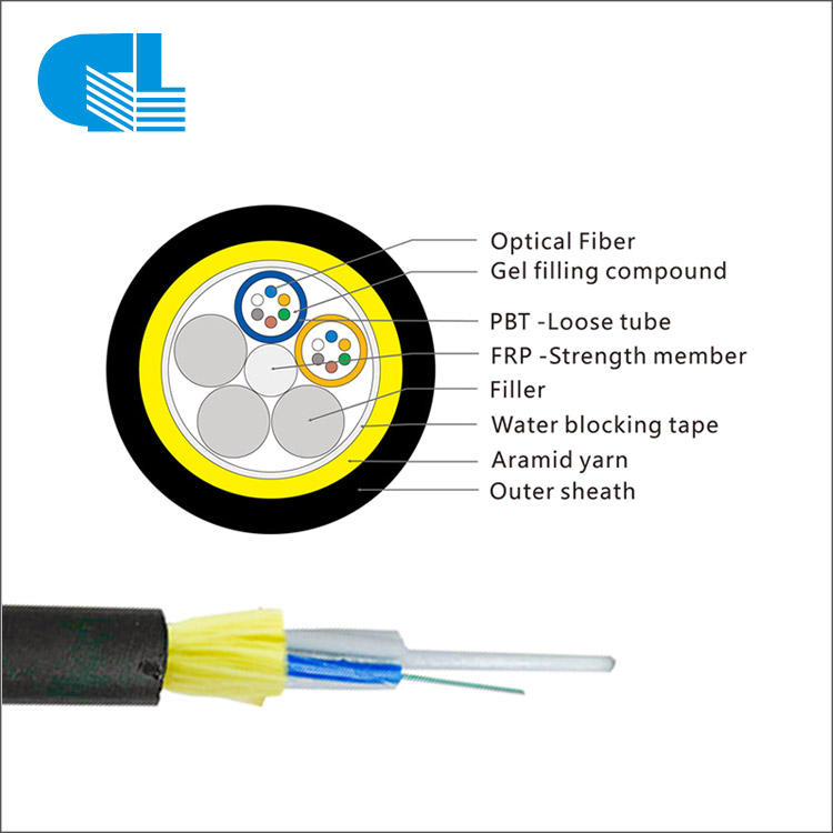 12 Core Aerial ADSS Cable All-Dielectric Self-Supporting  Single Layer Fibra Optica ADSS