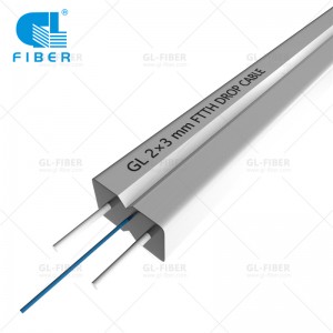 1-12 Core Indoor FTTH Fiber Drop Cable With Steel Wire FRP KFRP