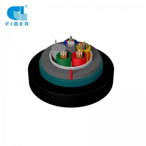 Stranded Loose Tube Hybrid Fiber Optic Cable GDTA53 Double Armored Composite