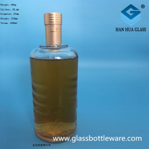 Manufacturer’s direct sales of 1000ml large capacity crystal white glass wine bottles