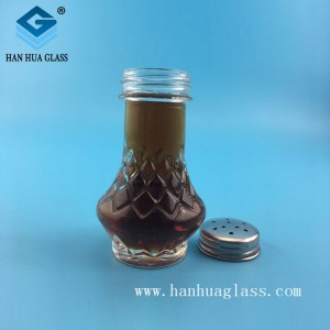 30 ml prozoren steklen kozarec za začimbe s pokrovom za večkratno uporabo