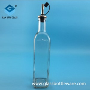 Wholesale 500ml rectangular olive oil glass bottle