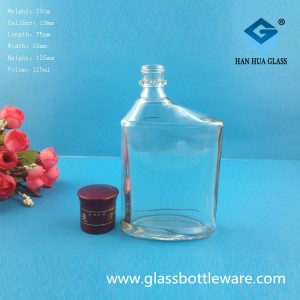 Wholesale price of 125ml transparent empty glass wine bottle