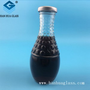 250ml special shape transparent glass beverage bottle