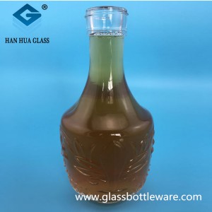 950ml High Capacity Crystal White Glass Whiskey Bottle