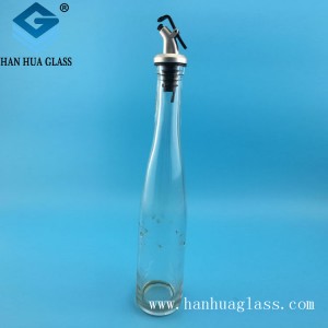 Botella de vidro de aceite de oliva de gran capacidade de 390 ml