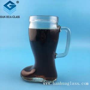 अद्वितीय आकार पारदर्शी ग्लास हैंडल कप