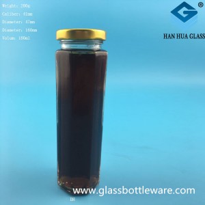 Wholesale 180ml honey glass bottles, jam glass bottles