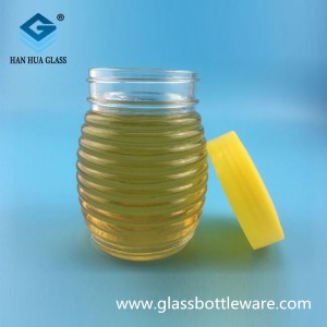 Wholesale 300ml threaded honey glass split bottle