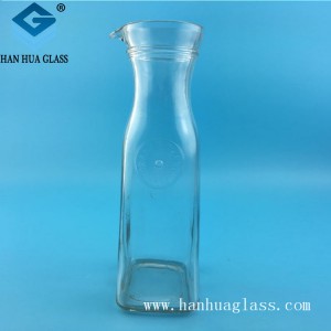 Γυάλινο μπουκάλι χυμού με τετράγωνο πάτο πάχους 1000 ml