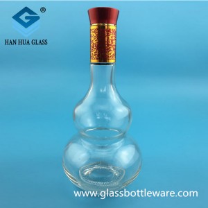 Manufacturer’s direct sales of 500ml gourd shaped glass wine bottles
