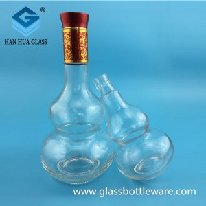 Manufacturer’s direct sales of 500ml gourd shaped glass wine bottles
