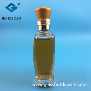 500ml rectangular crystal white glass wine bottle
