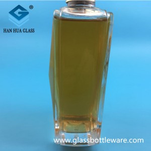 500ml rectangular crystal white glass wine bottle